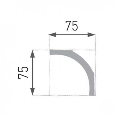 E-13 beltéri holker díszléc (méret: 68x78mm)